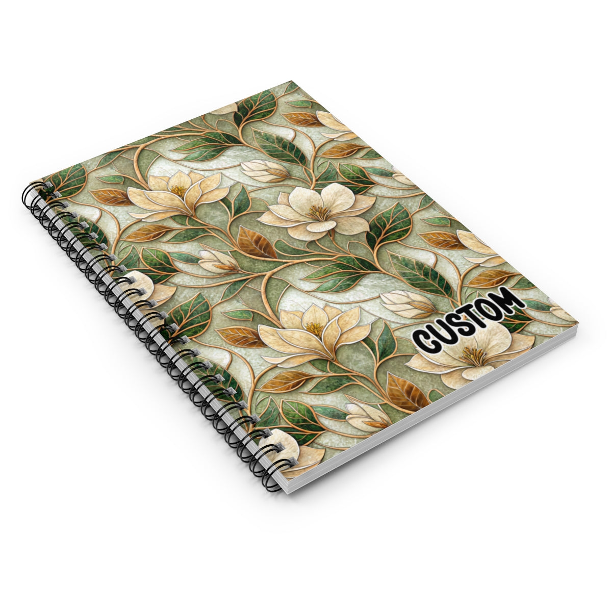 Floral Pattern Custom Spiral Bound Notebook Product