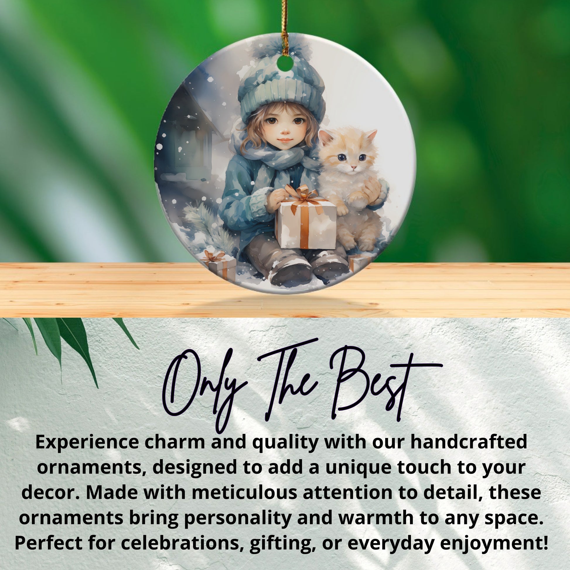 Holiday Ornament with Winter Scene product type