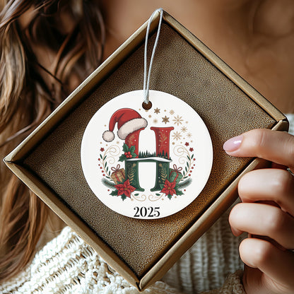 Personalized Santa Hat Holiday Ornament 2025 product type