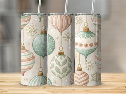 Festive Balloon and Ornament Patterned Tumbler Product