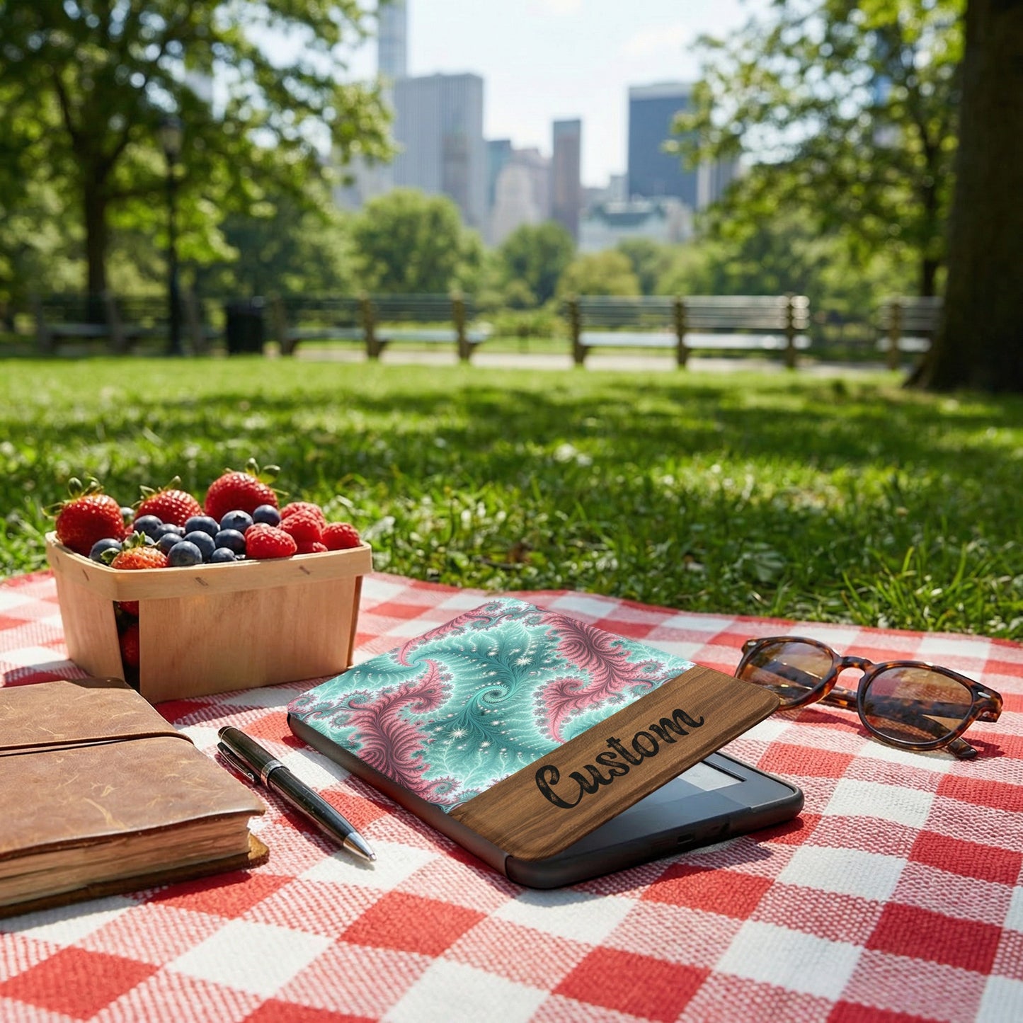 Custom Swirl Design Tablet Cover for Outdoor Enjoyment