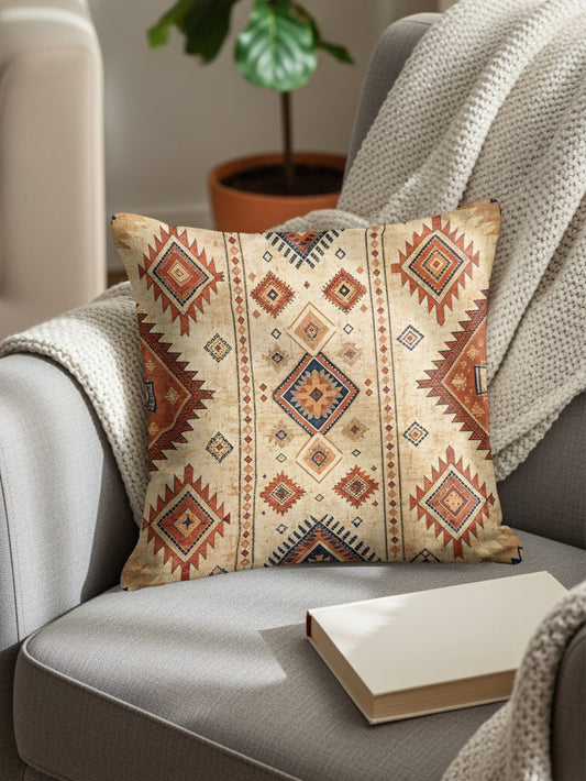 Southwestern Geometric Pattern Throw Pillow Cover