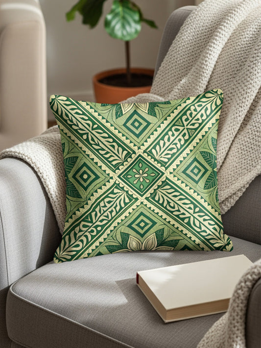 Geometric Green Pattern Unique Design Home Pillows & Pillow Cases - Walk Greener