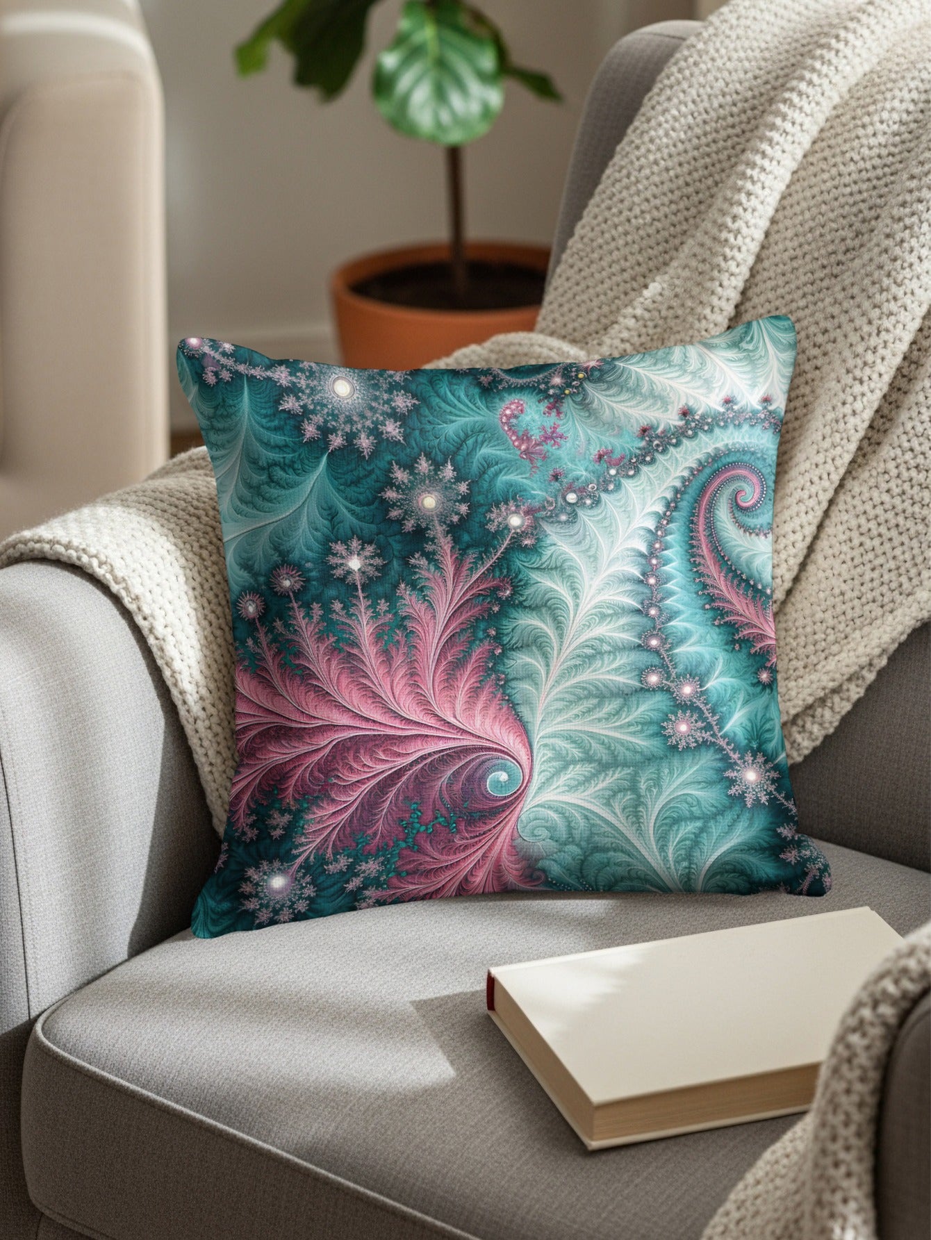 Colorful Abstract Pattern Throw Pillow Decorative Pillow