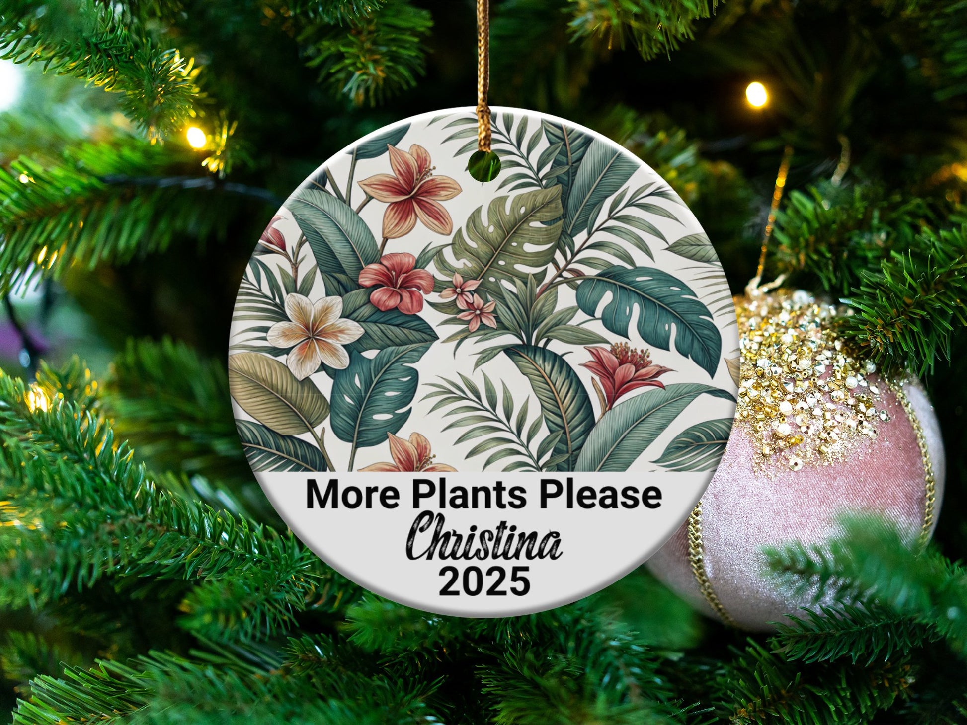 More Plants Please Personalized Ornament product type