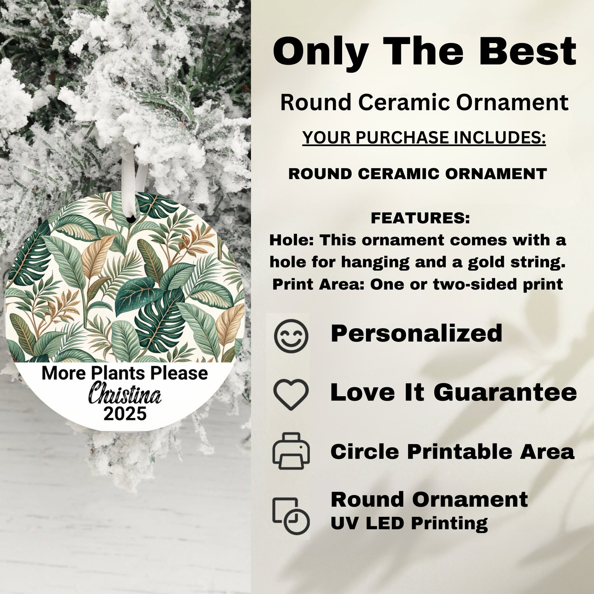 Only The Best Personalized Round Ornament product