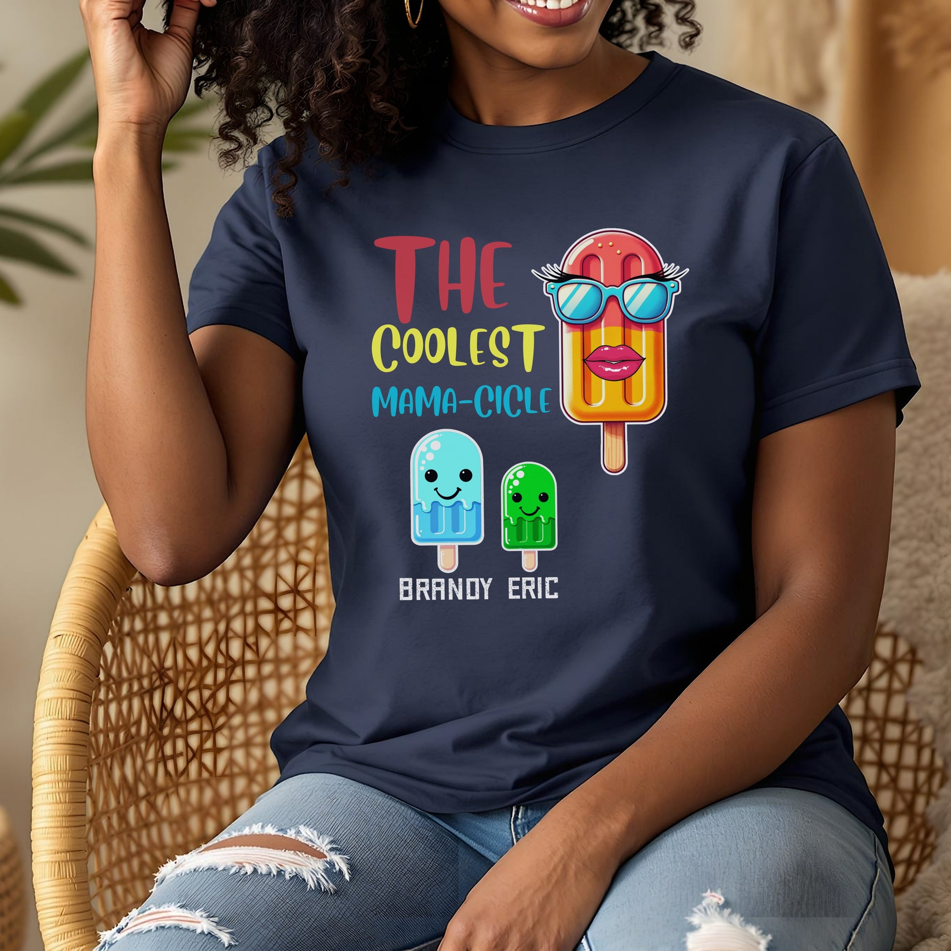 The Coolest Mama-Cicle Graphic Tee Shirt product