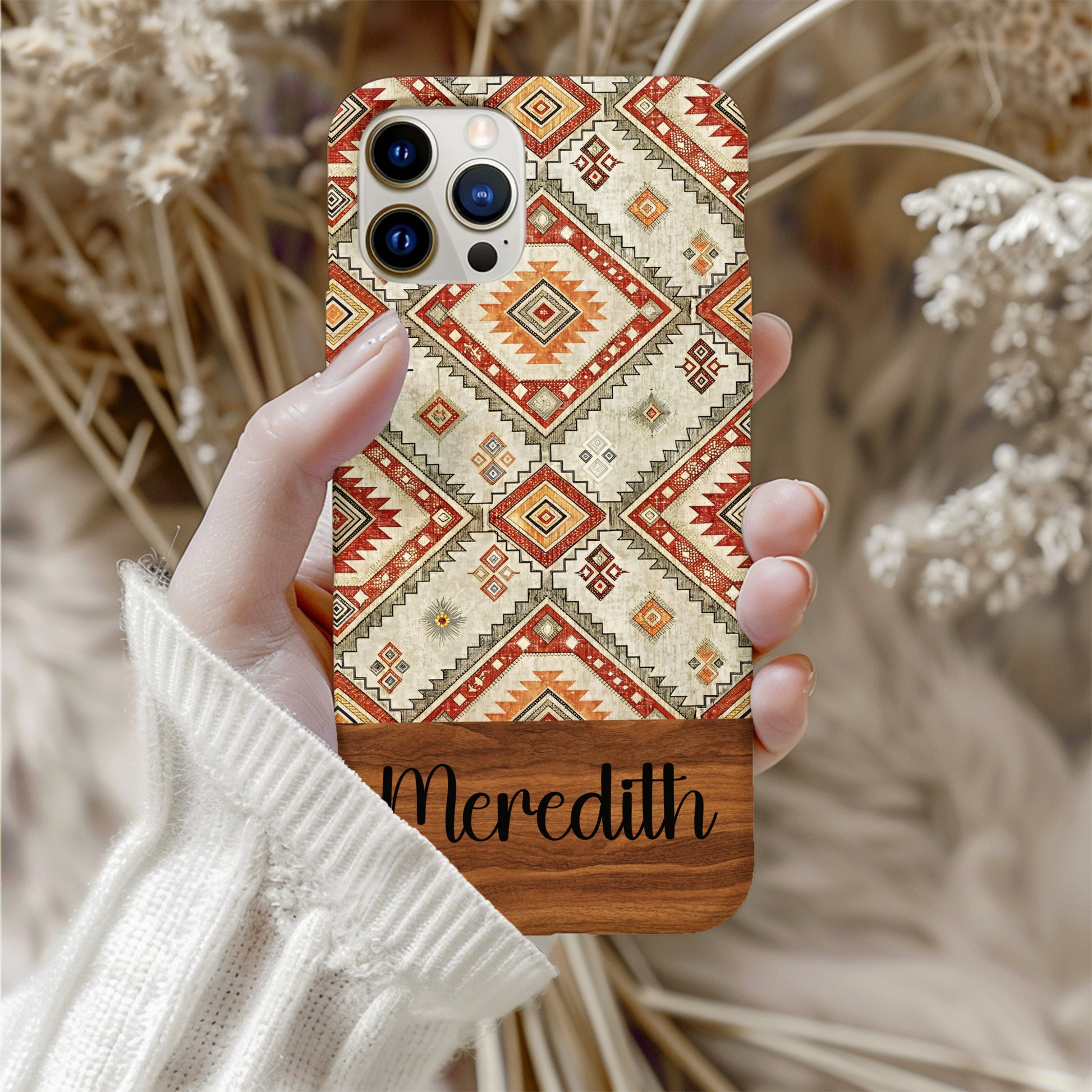 Personalized Bohemian Geometric Pattern Phone Case