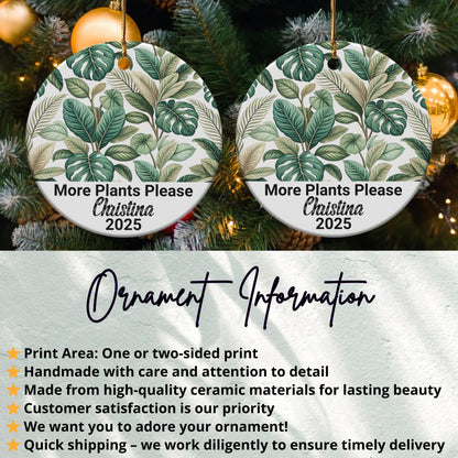 More Plants Please Personalized Ornament product