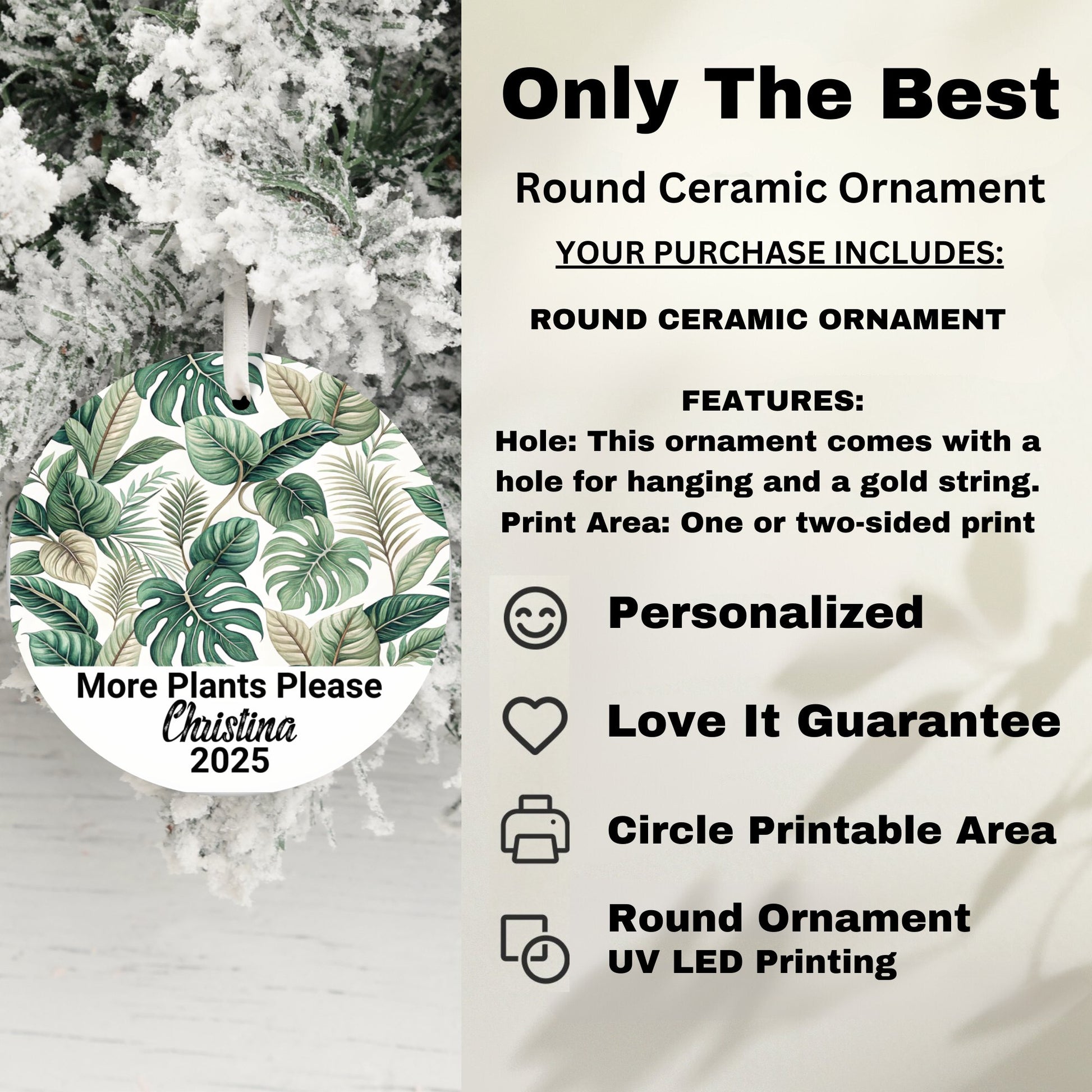 More Plants Please Personalized Ornament product