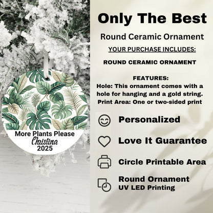 More Plants Please Personalized Ornament product