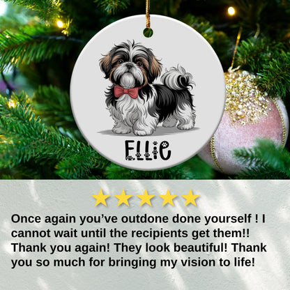 Personalized Dog Name Christmas Ornament product