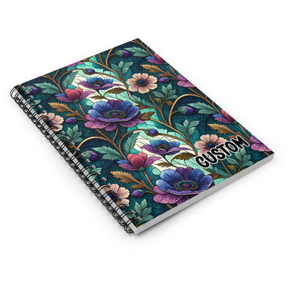 Custom Floral Design Spiral Bound Notebook