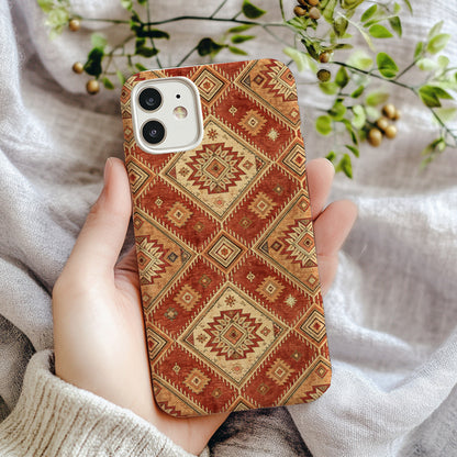 Geometric Diamonds Aztec Pattern Custom Phone Case - Walk Greener