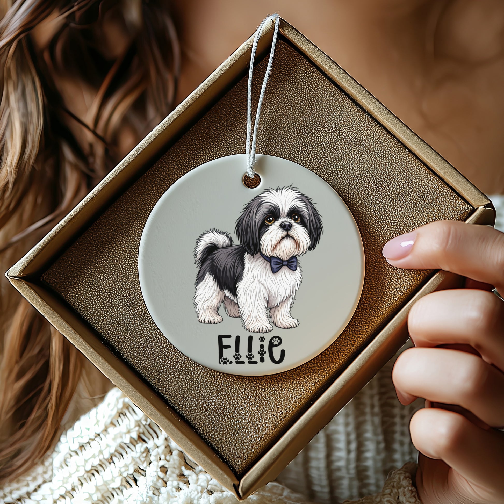 Personalized Dog Ornament with Custom Name product