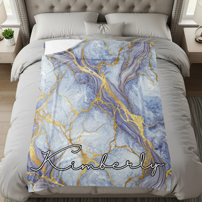 Marble Texture with Golden Veins and Custom Name - Walk Greener