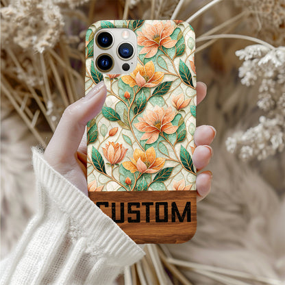 Custom Floral Pattern Phone Case with Vibrant Design