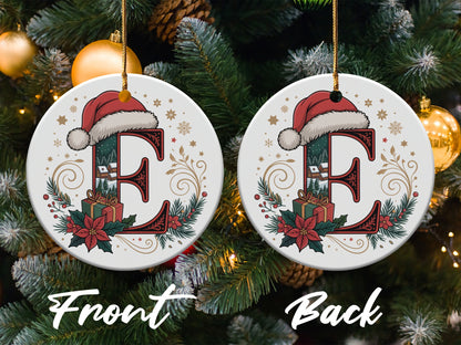 Personalized Christmas Ornament with Festive Initial product