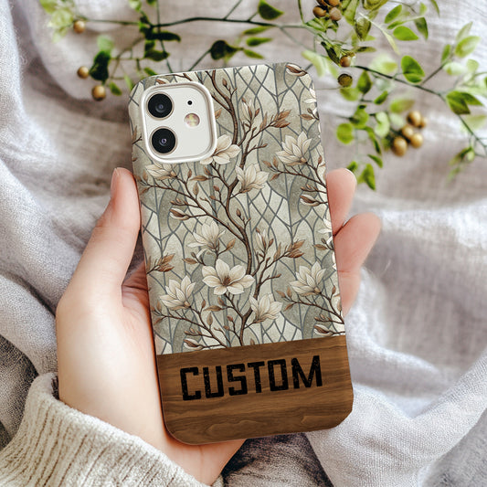 Personalized Floral Design Custom Phone Case