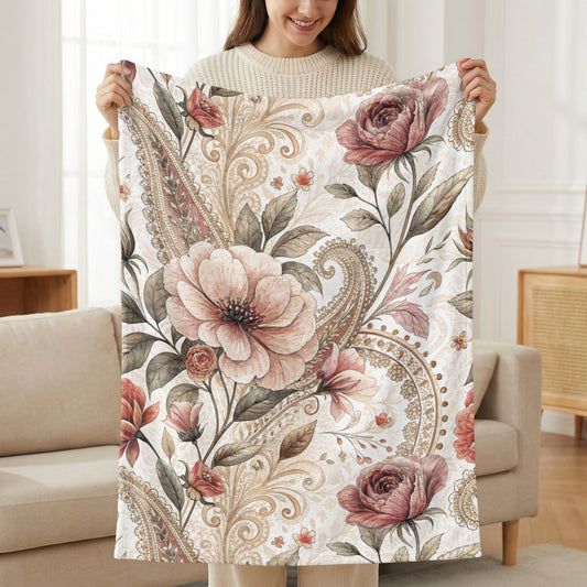 Floral Arrangement Elegant Paisley Pattern Vintage Style - Walk Greener