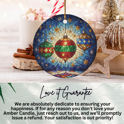 Colorful Geometric Stars Christmas Ornament product type