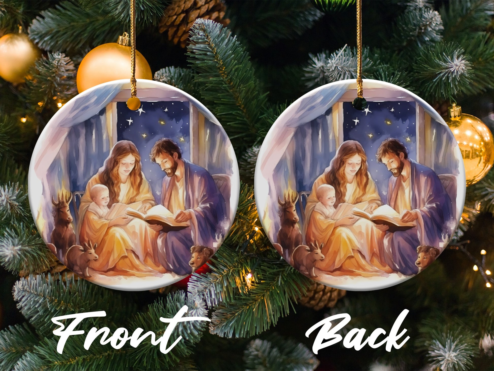 Christmas Nativity Scene Holiday Hanging Ornament product