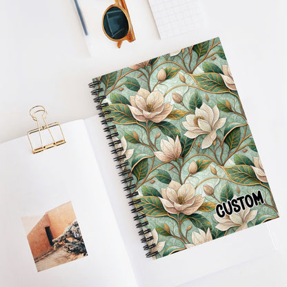 Custom Floral Design Notebook for Personalized Journaling