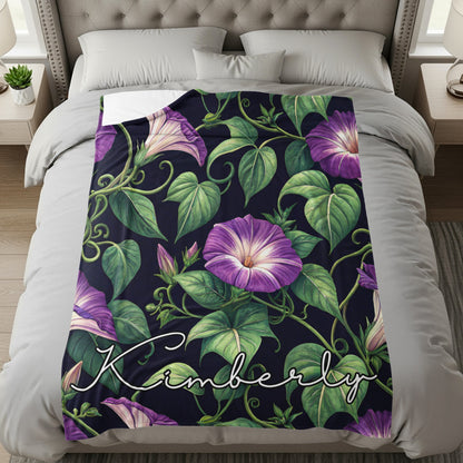 Personalized Floral Design Bedding with Name Kimberly