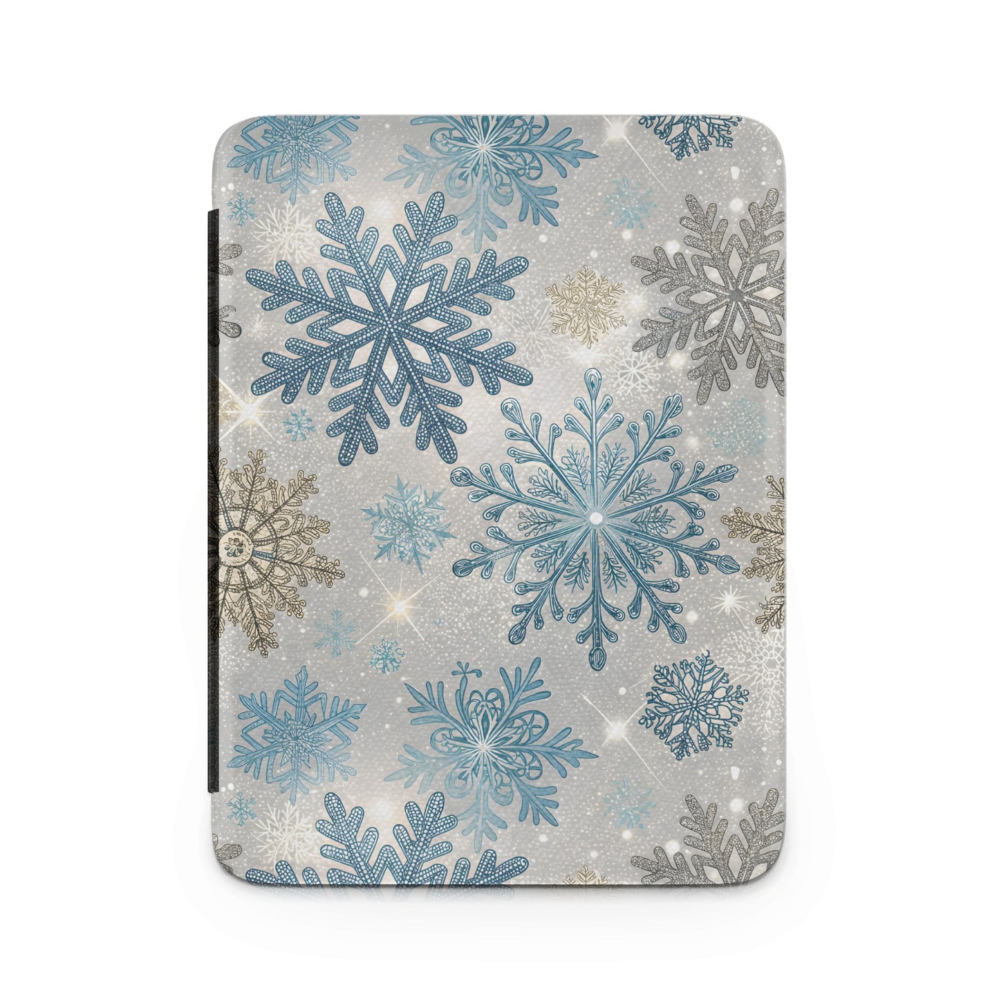 Silver and Blue Snowflakes Pattern Sleeve