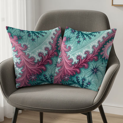 Vibrant Intricate Floral Pattern Throw Pillow Set