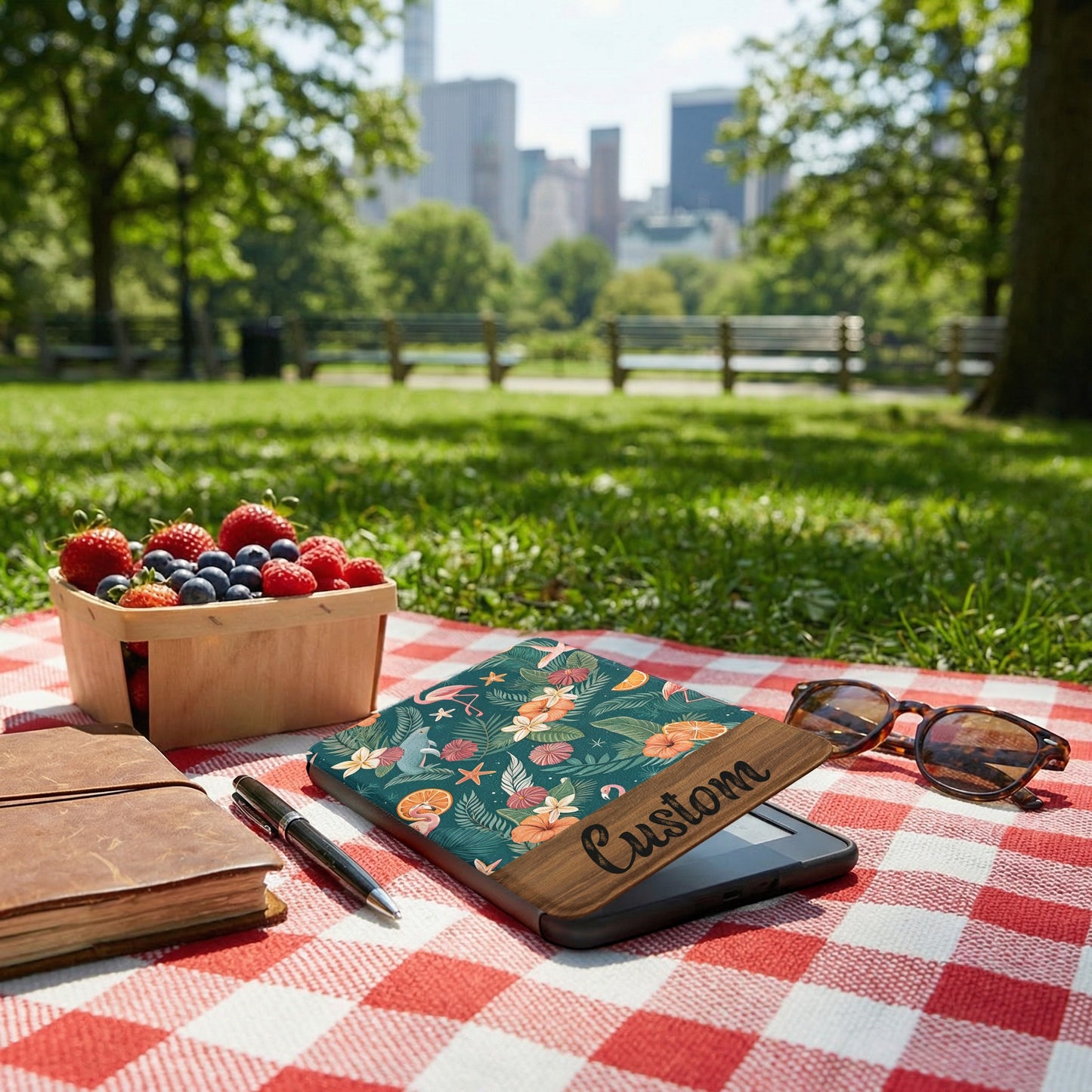 Custom Floral Design Tablet Case Perfect for Outdoors