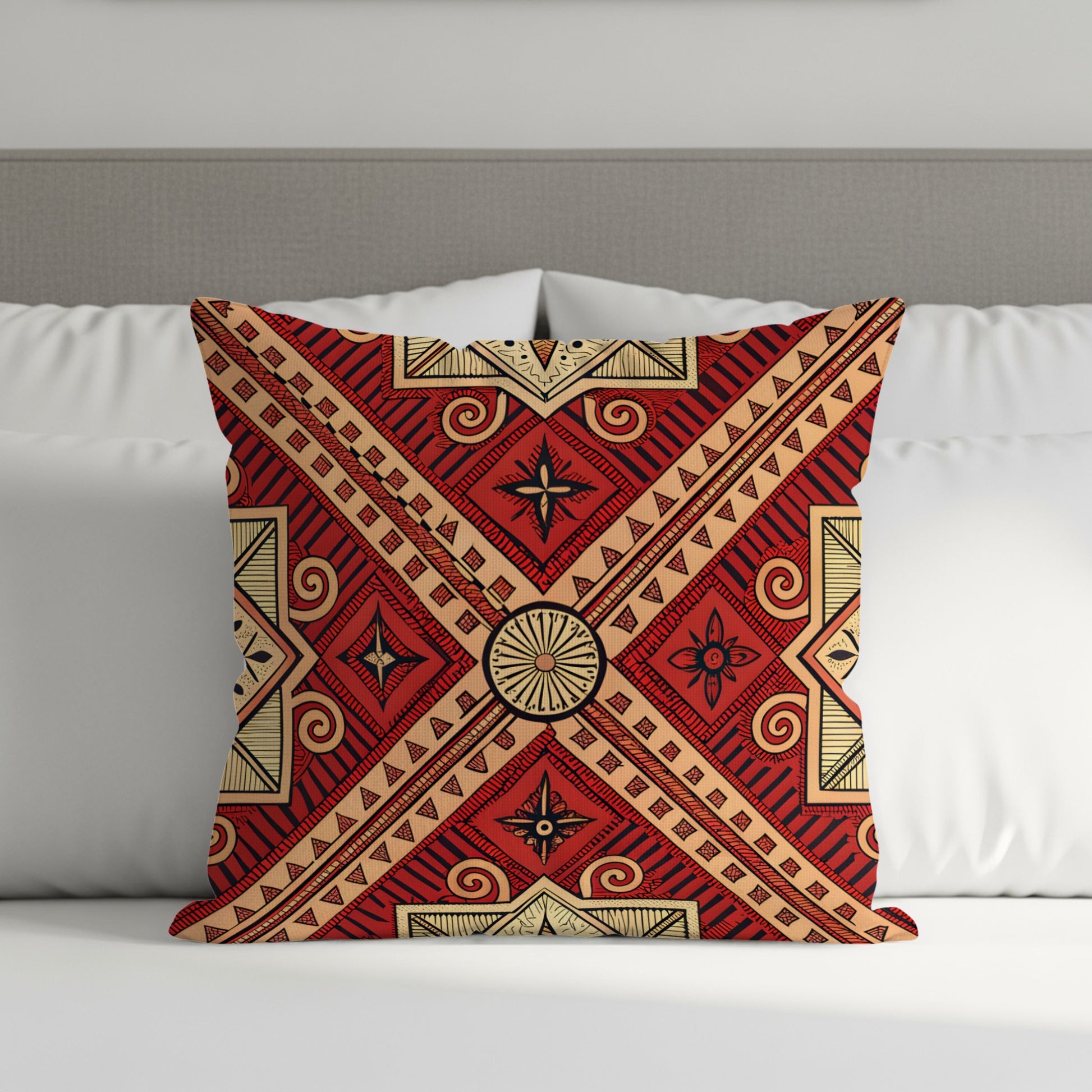 Geometric Tribal Print Decorative Pillow Cover