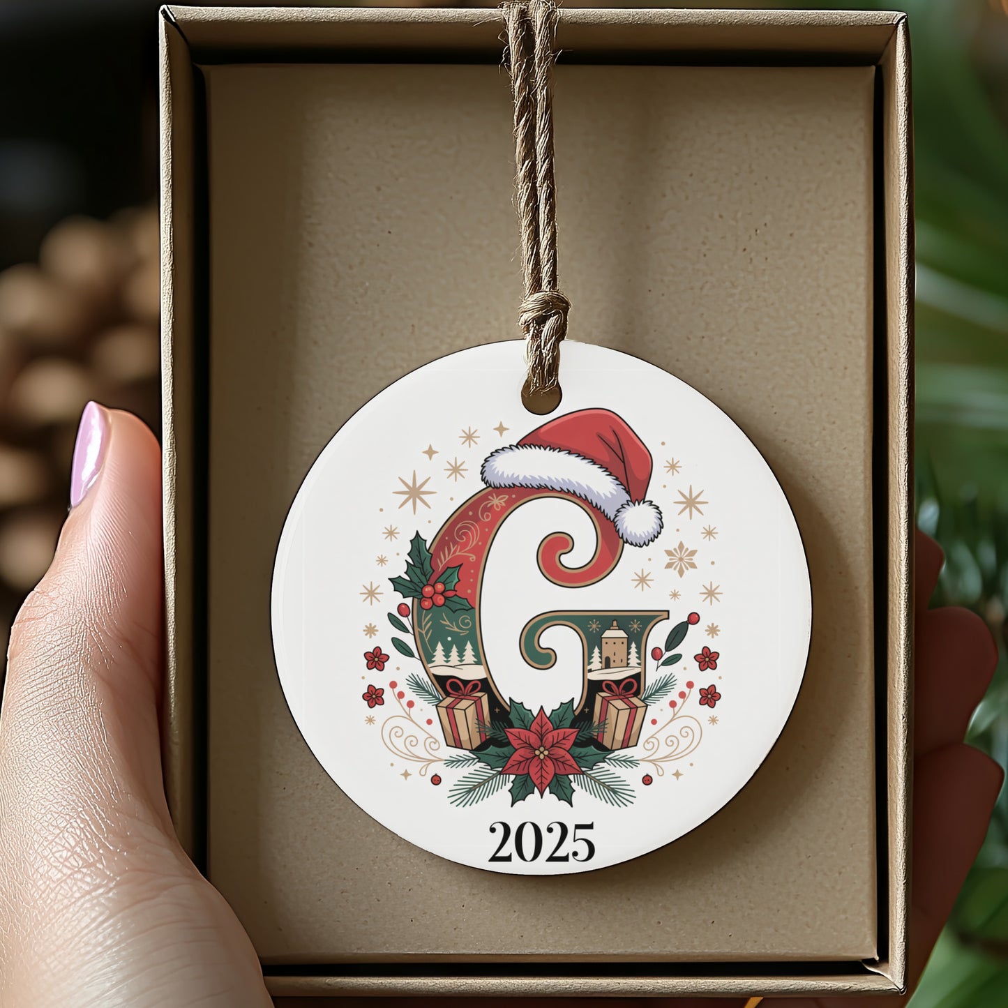 Personalized Santa Highlight Ornament 2025 product type