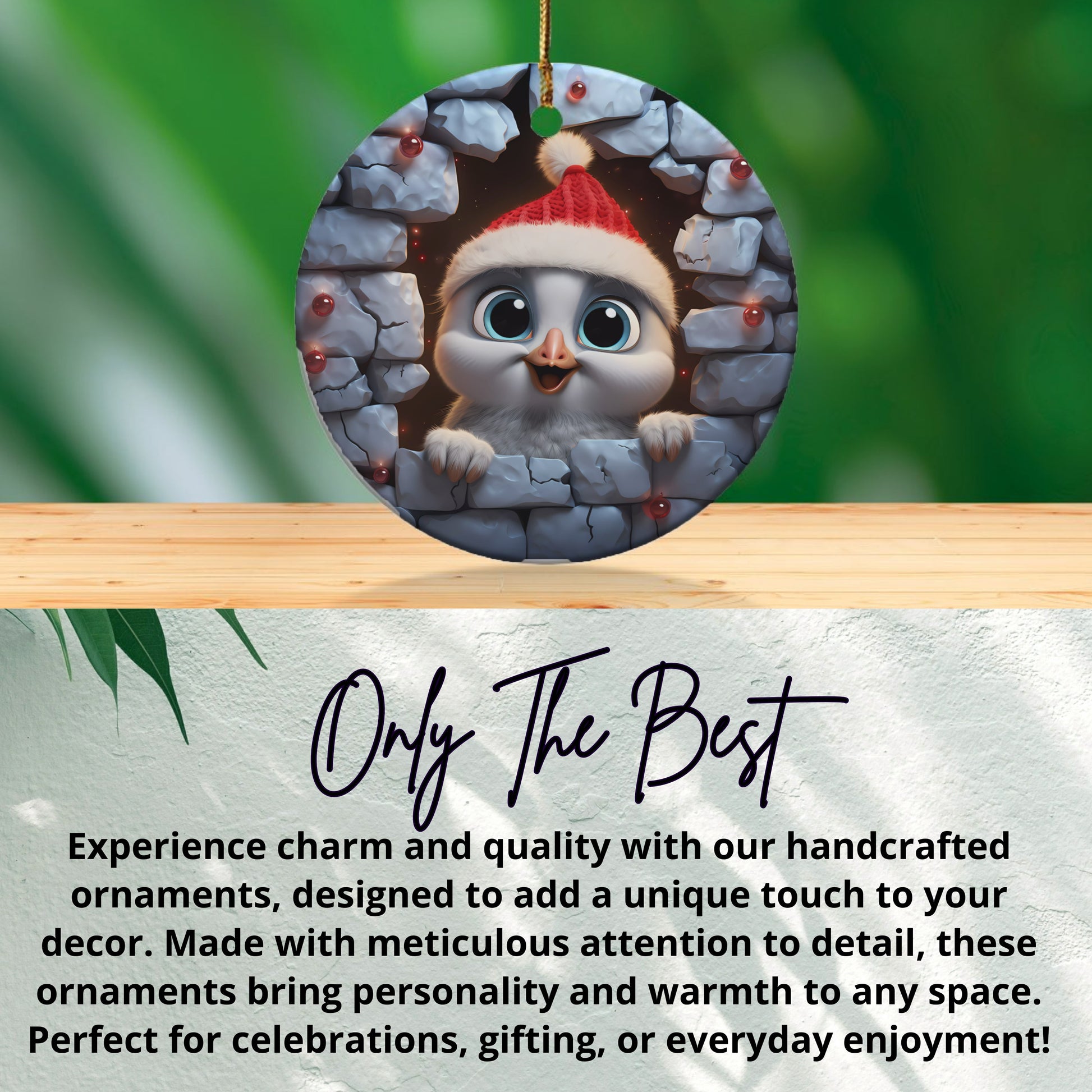 Handcrafted Christmas Owl Ornament product