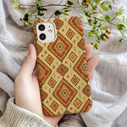 Geometric Tribal Pattern Phone Case Design Retro Look