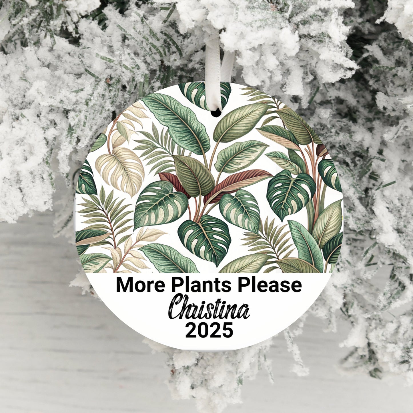 More Plants Please Personalized Christmas Ornament product