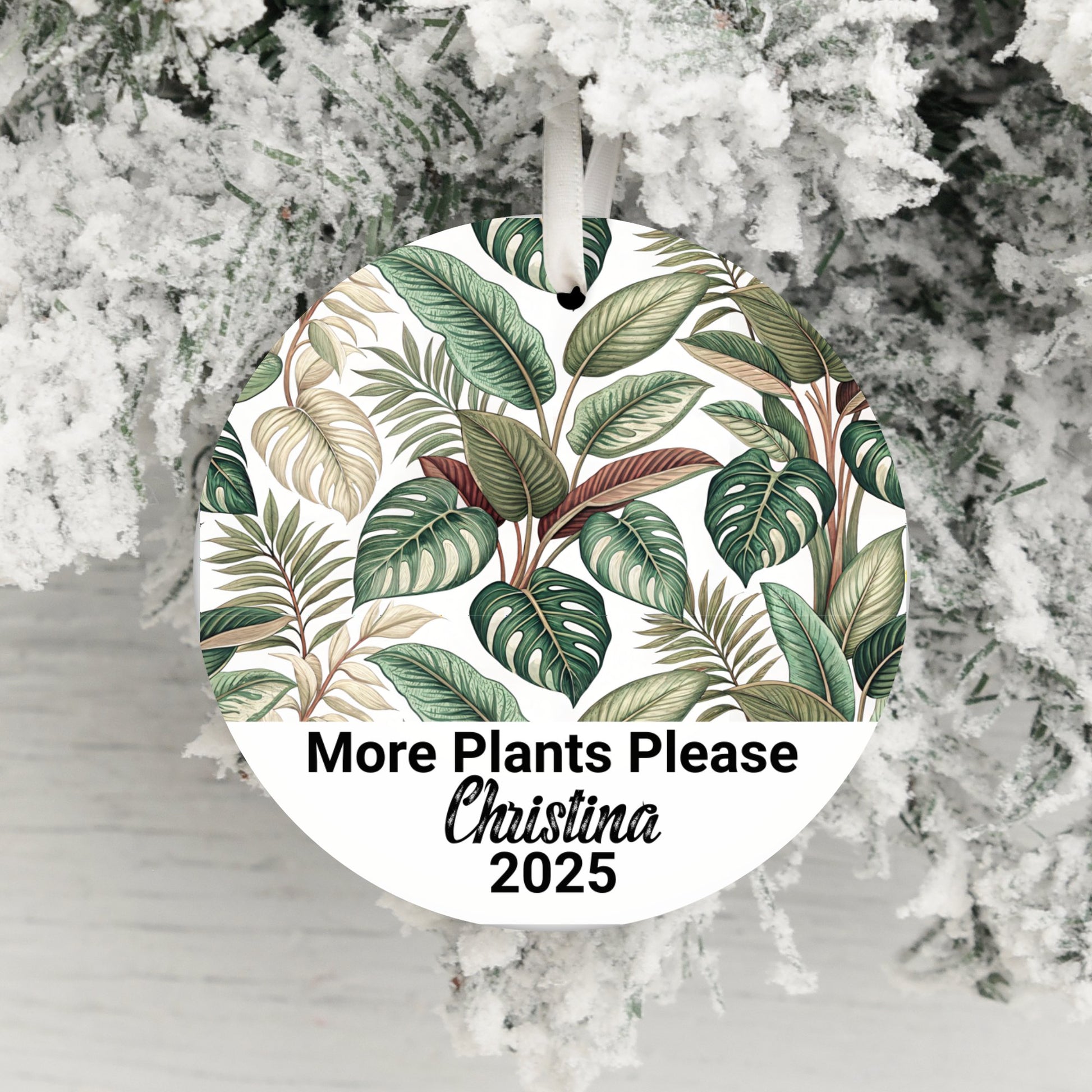 More Plants Please Personalized Christmas Ornament product