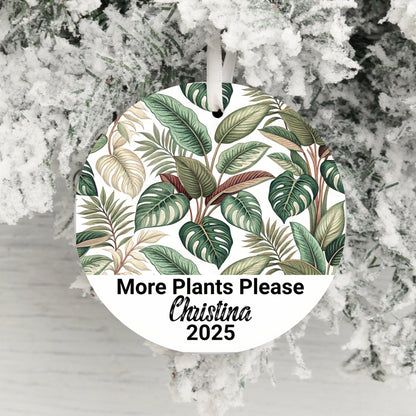 More Plants Please Personalized Christmas Ornament product