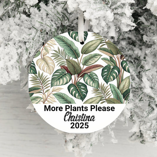 More Plants Please Personalized Christmas Ornament product