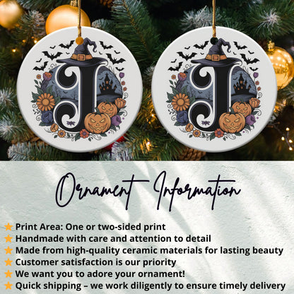 Personalized Halloween Initials Ornament product