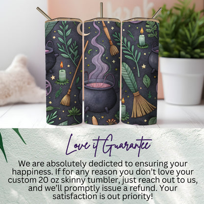 Witchy Themed Custom 20 oz Skinny Tumbler Product