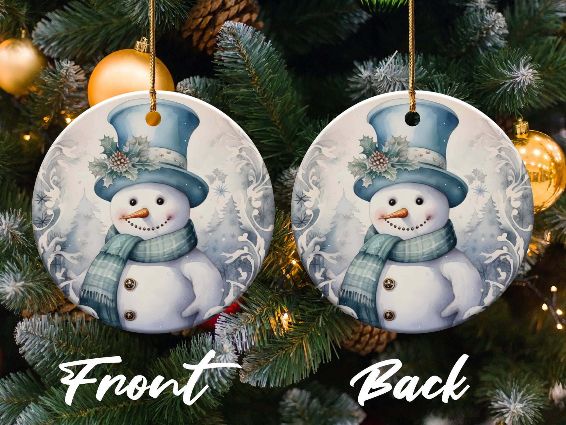 Festive Snowman Christmas Tree Ornament product