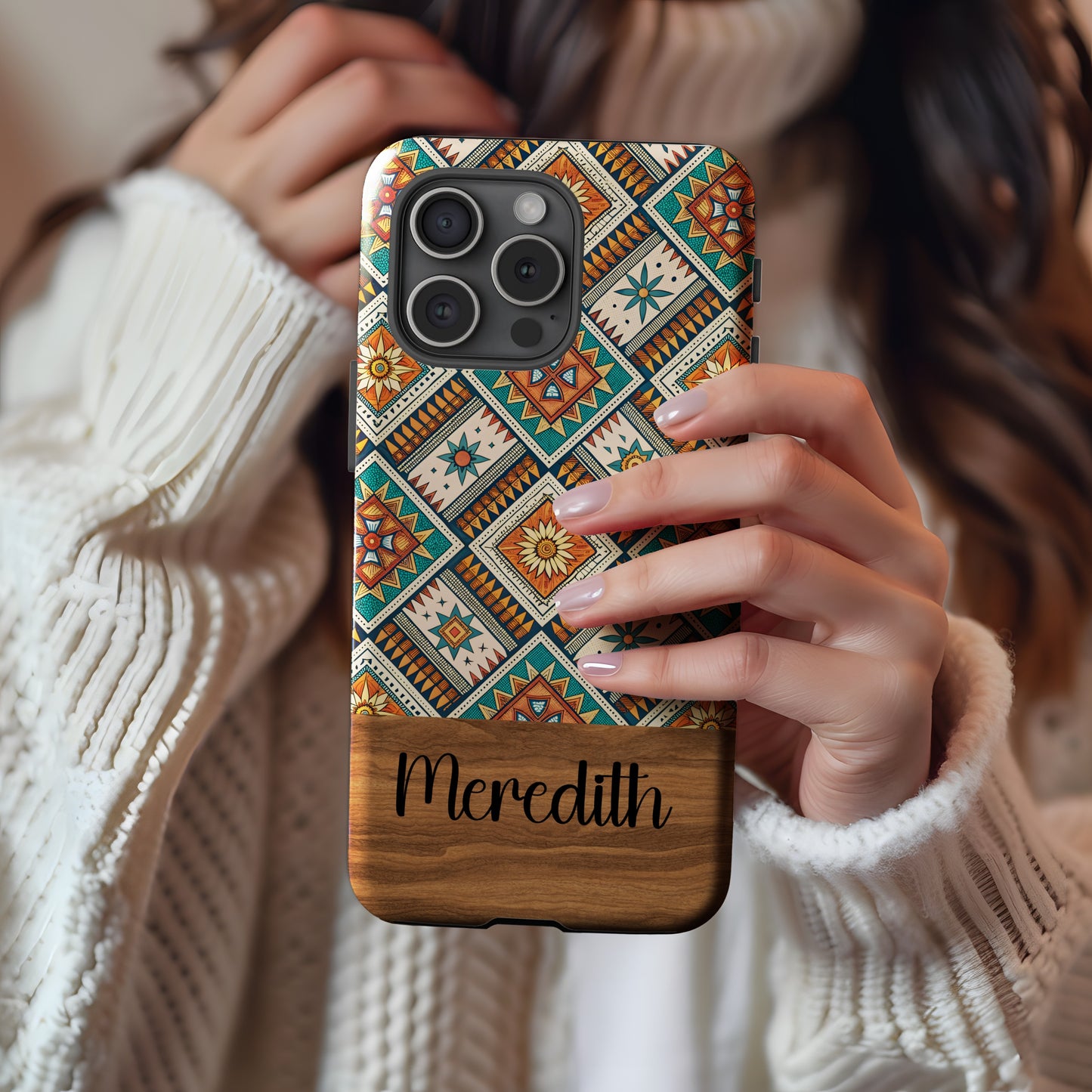 Custom Name Aztec Pattern Phone Case