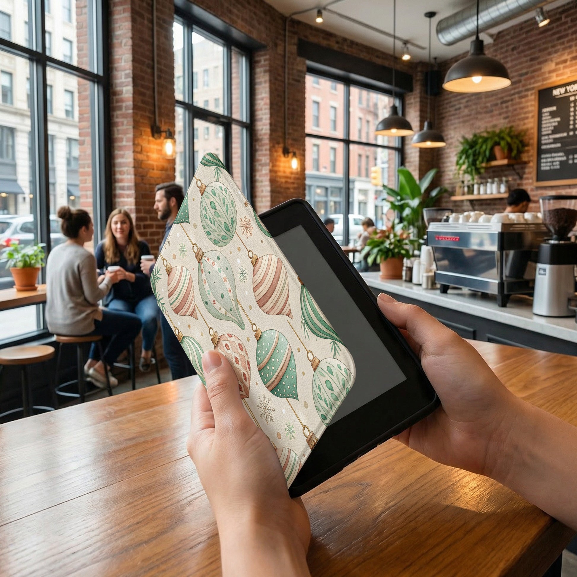 Festive Ornament Design Tablet Case for Holiday Season