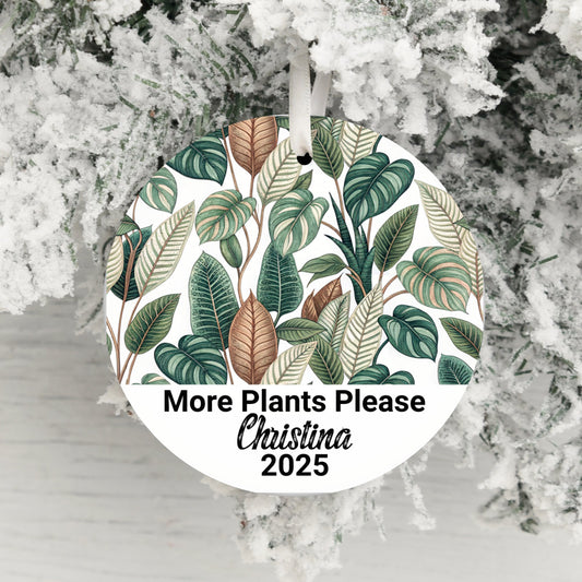 More Plants Please Personalized Ornament product type
