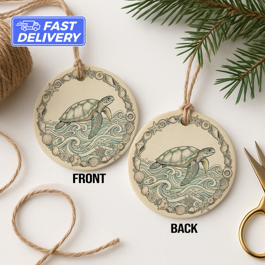 Decorative Sea Turtle Round Hanging Ornament product type