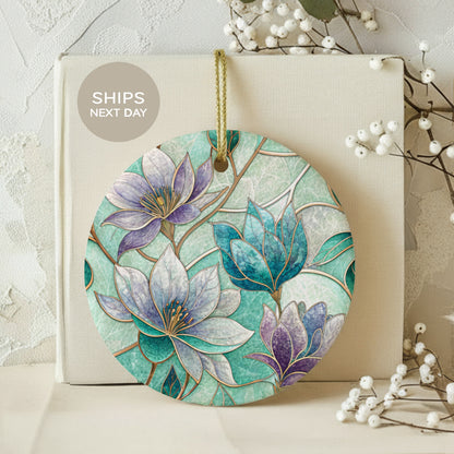 Beautiful Floral Pattern Round Hanging Ornament Decor