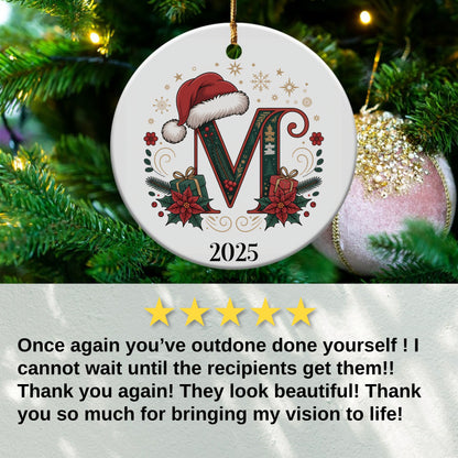 Personalized Christmas Ornament with Initial M product