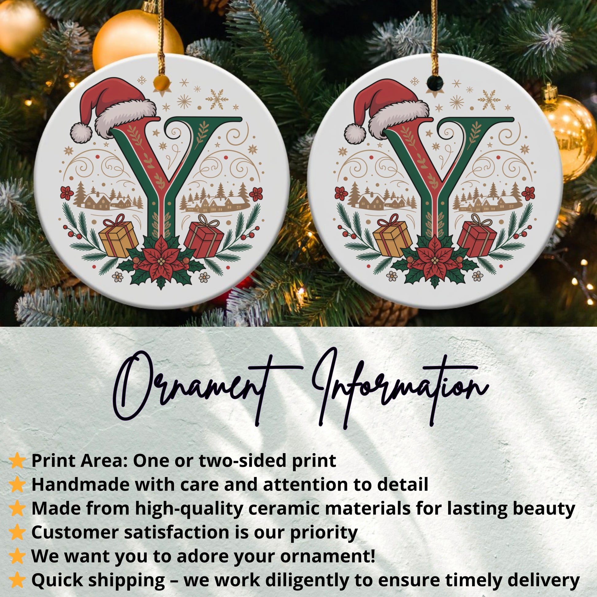 Christmas Themed Festive Holiday Ornament product