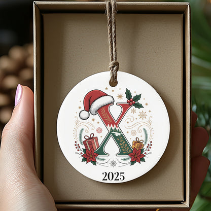 Festive Personalized Initial Christmas Ornament product